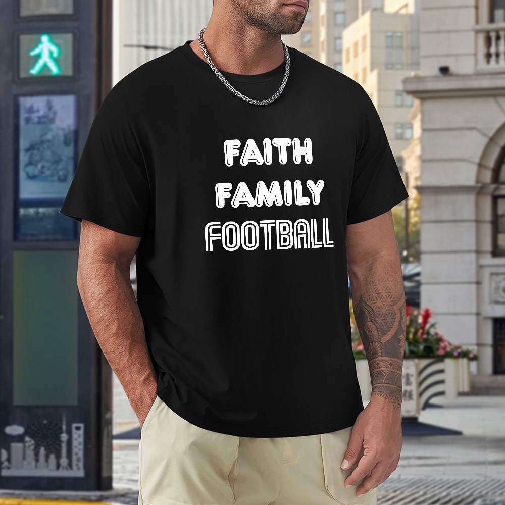 Faith Family Football Men’s T-shirt