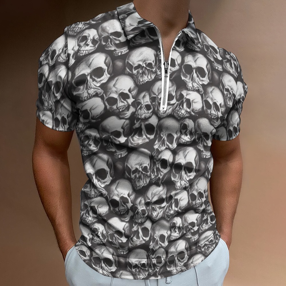 Lots of Skulls Short Sleeve Polo Shirt