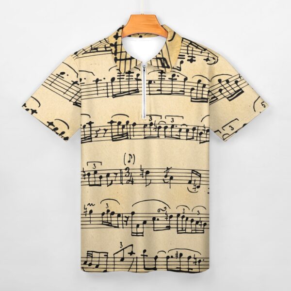 Music Notes Short Sleeve Polo Shirt - Image 5