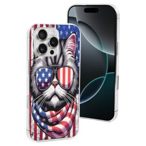 Patriotic Cat Case for iPhone 16 Series