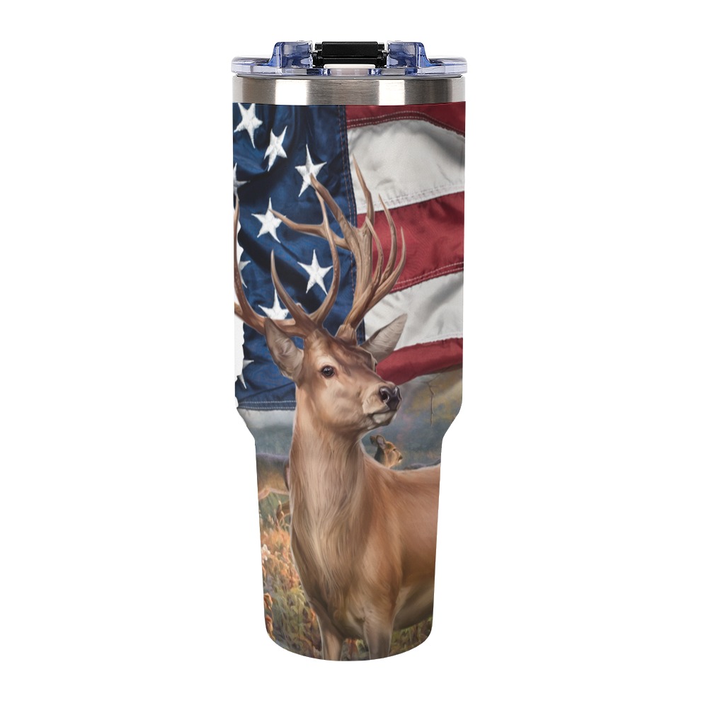 Patriotic Deer 40oz Tumbler