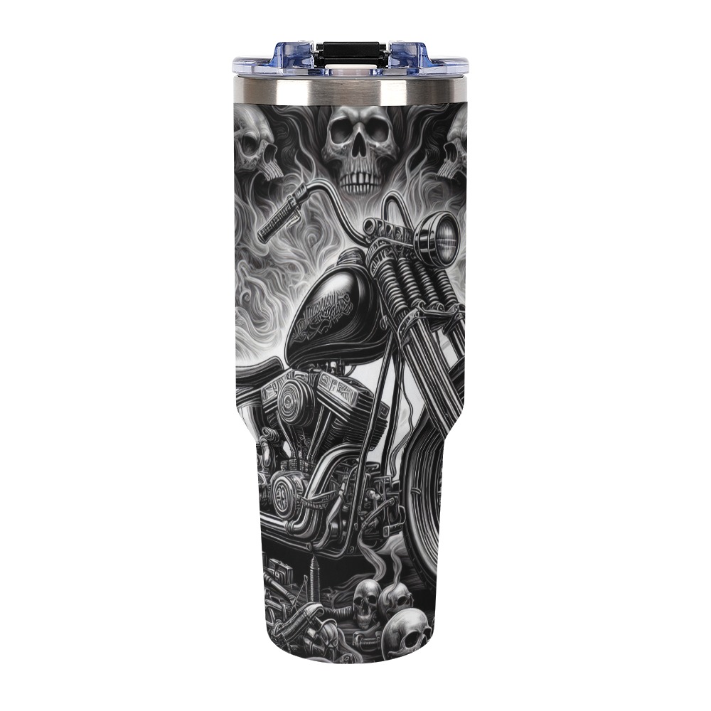Skulls and Motorcycle 40oz Tumbler