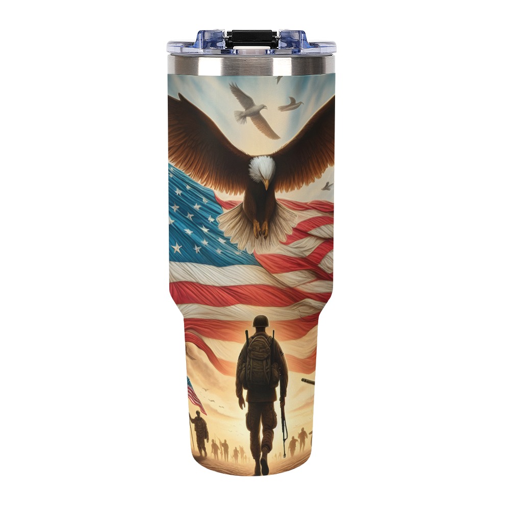 Military Flag Eagle 40oz Tumbler