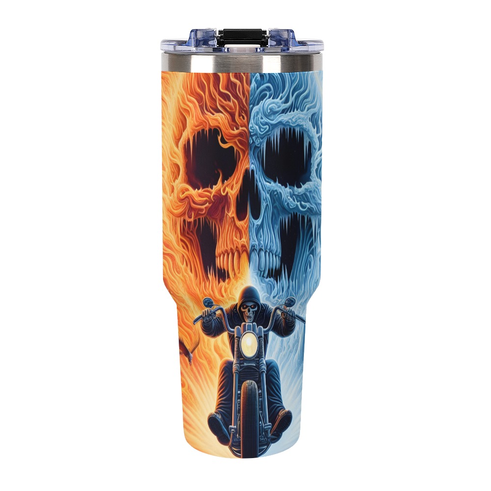 Skull and Biker 40oz Tumbler