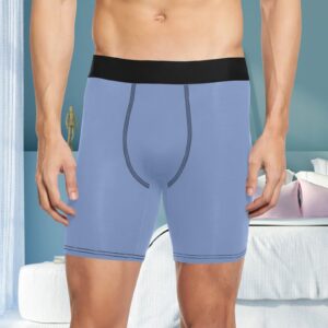 Long Leg Boxer Briefs - Cornflower Blue