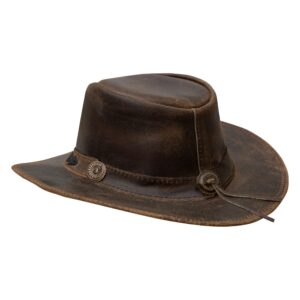 Men's Brown Premium Leather Western Cowboy Hat