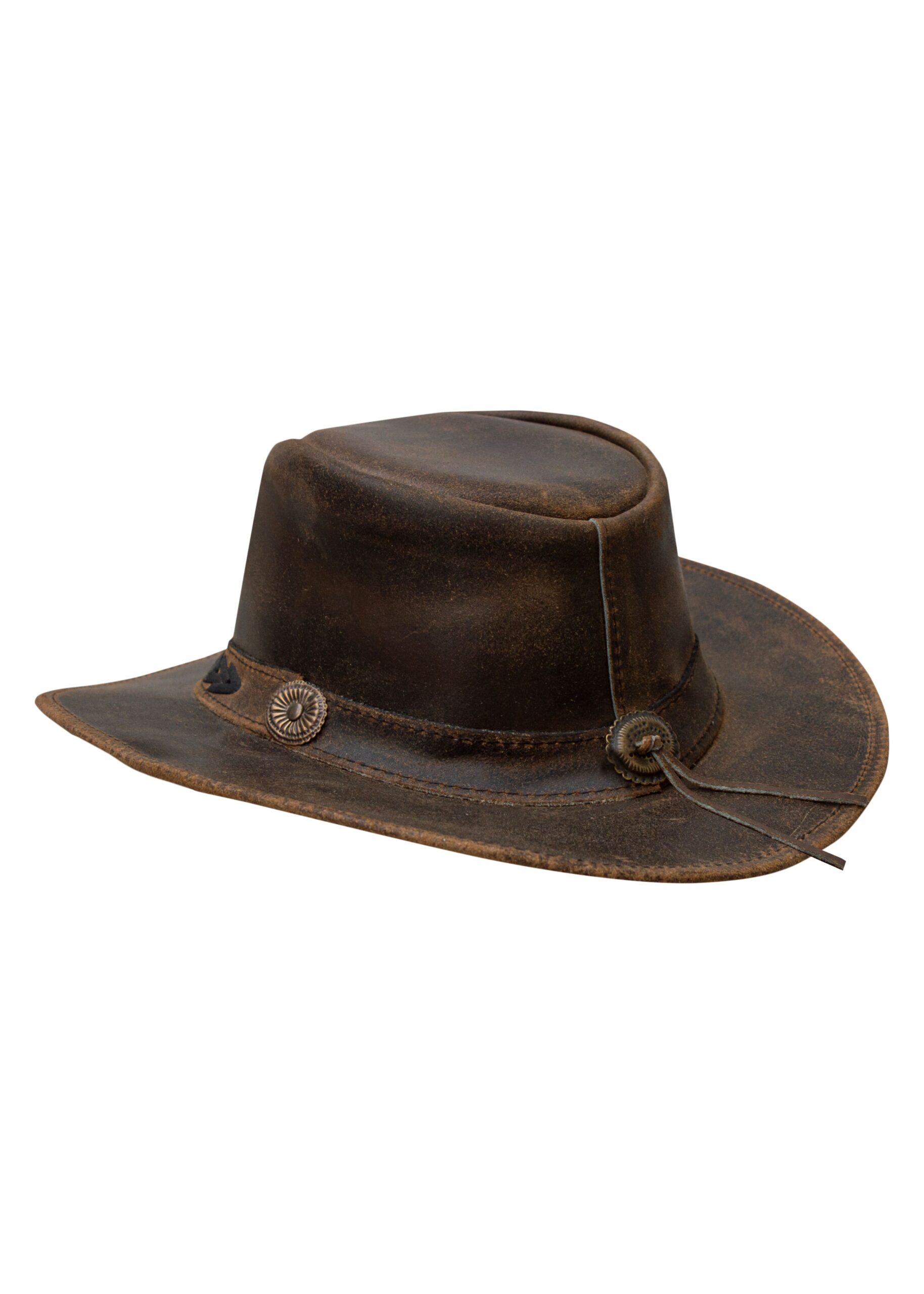 Men’s Brown Premium Leather Western Cowboy Hat