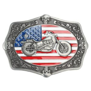US Flag Motorcycle Belt Buckle