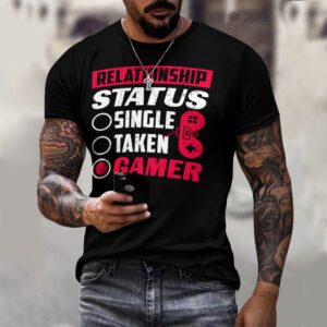 Relationship Status Gamer Men's Cotton T-shirt
