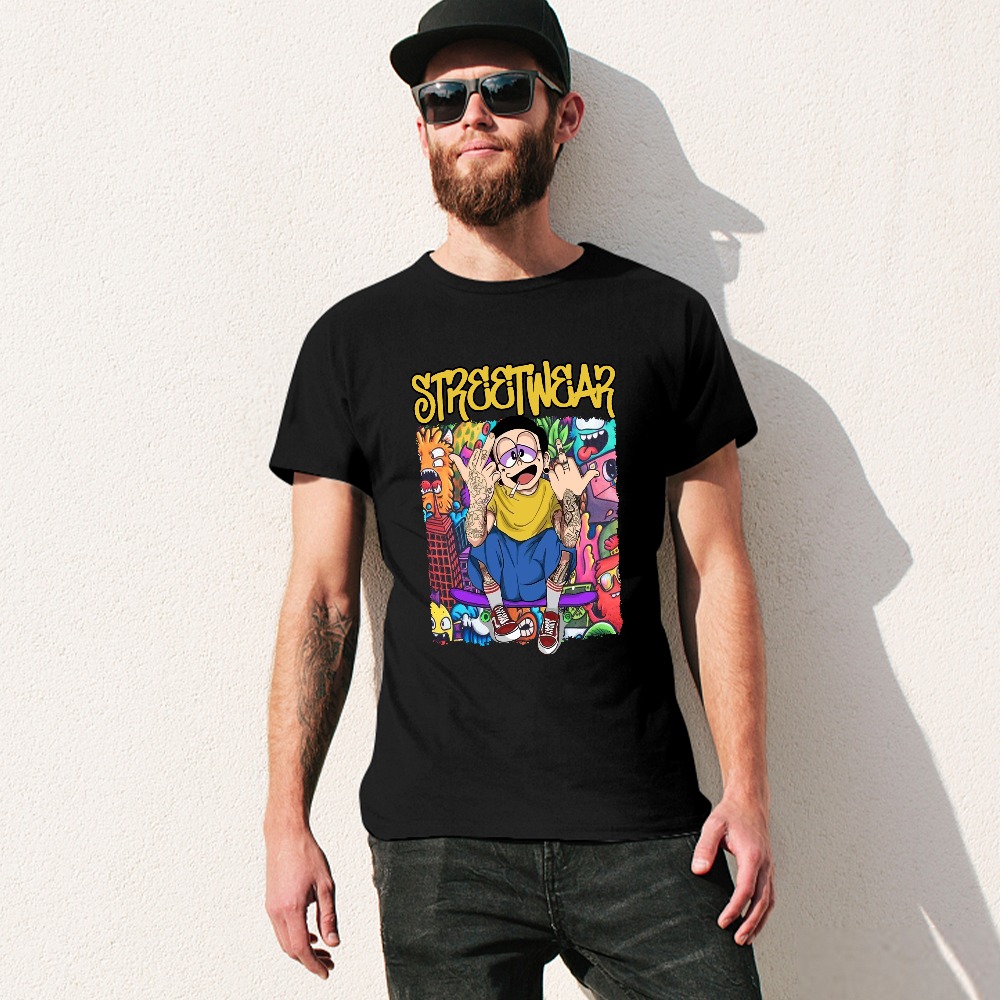 Streetwear Pure Cotton Men's T-shirt - Image 5